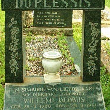 PLESSIS Willem Jacobus, du 1900-1961