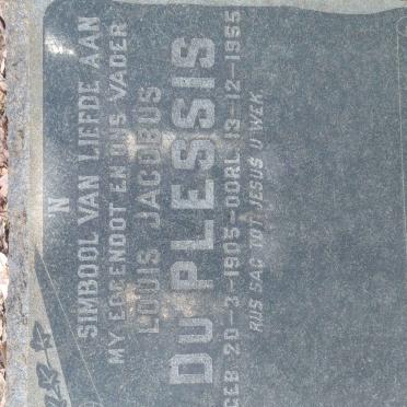 PLESSIS Louis Jacobus, du 1905-1955