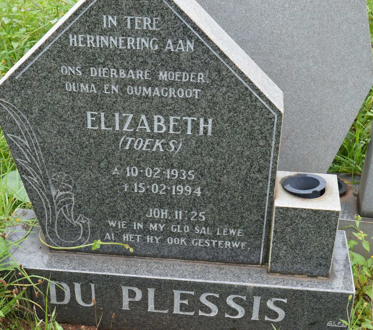 PLESSIS Elizabeth, du 1935-1994