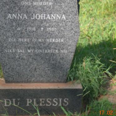 PLESSIS Anna Johanna, du 1918-1981