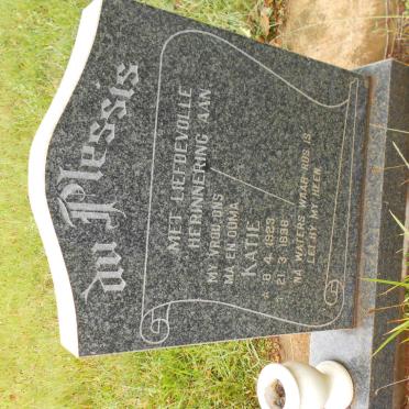 PLESSIS Katie, du 1923-1996