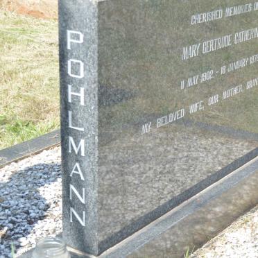 POHLMANN Mary Gertrude Catherine 1902-1978