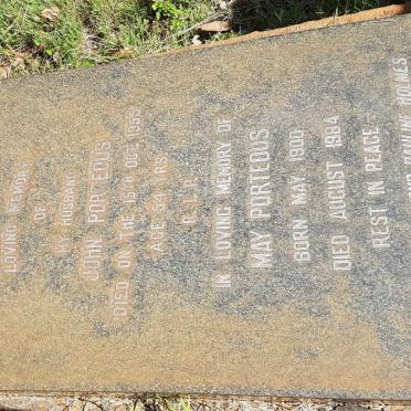 PORTEOUS John -1955 &amp; May 1900-1984