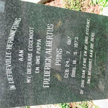 PRINS Frederick Albertus 1917-1973