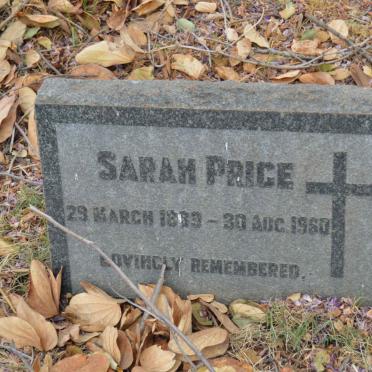 PRICE Sarah 1883-1960