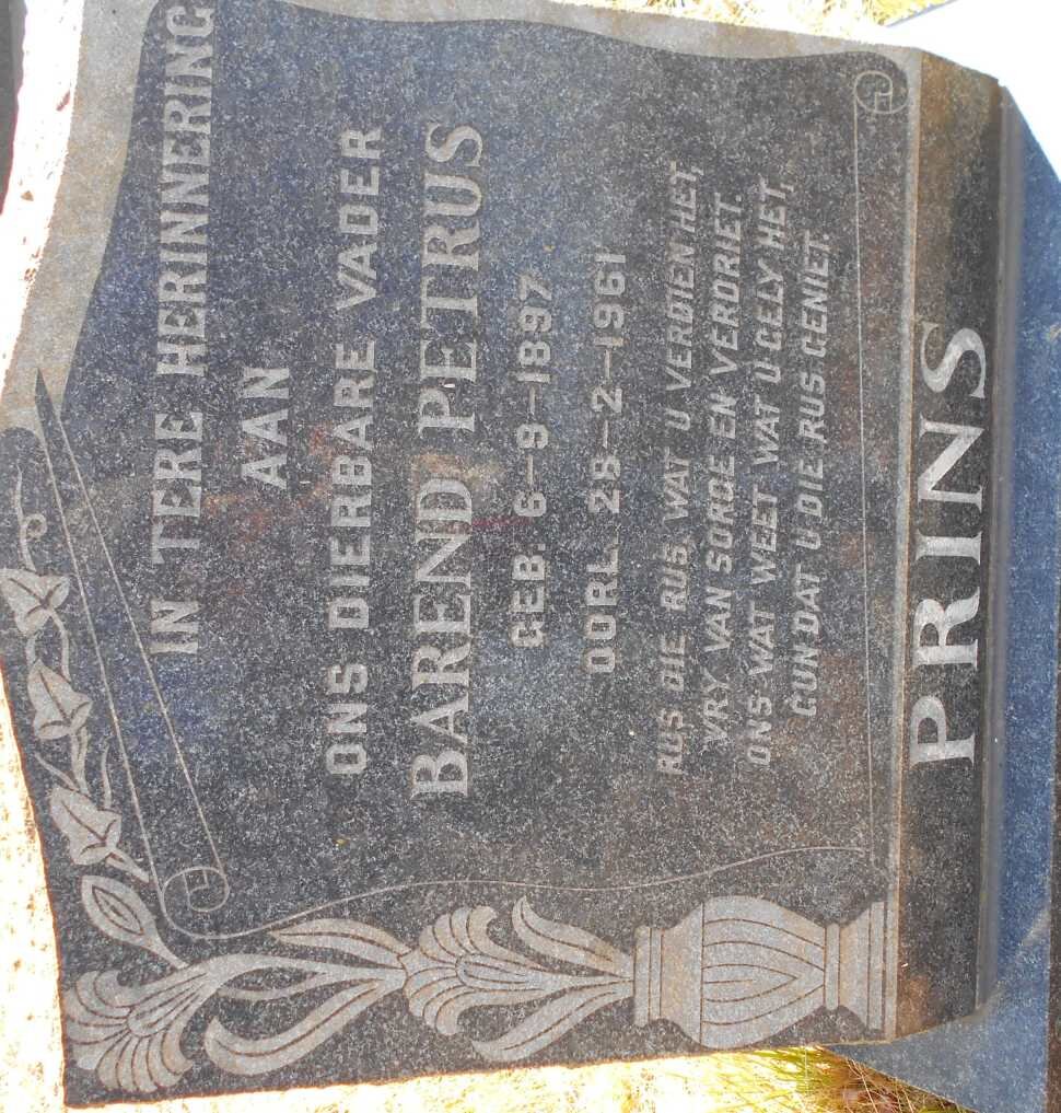 PRINS Barend Petrus 1897-1961