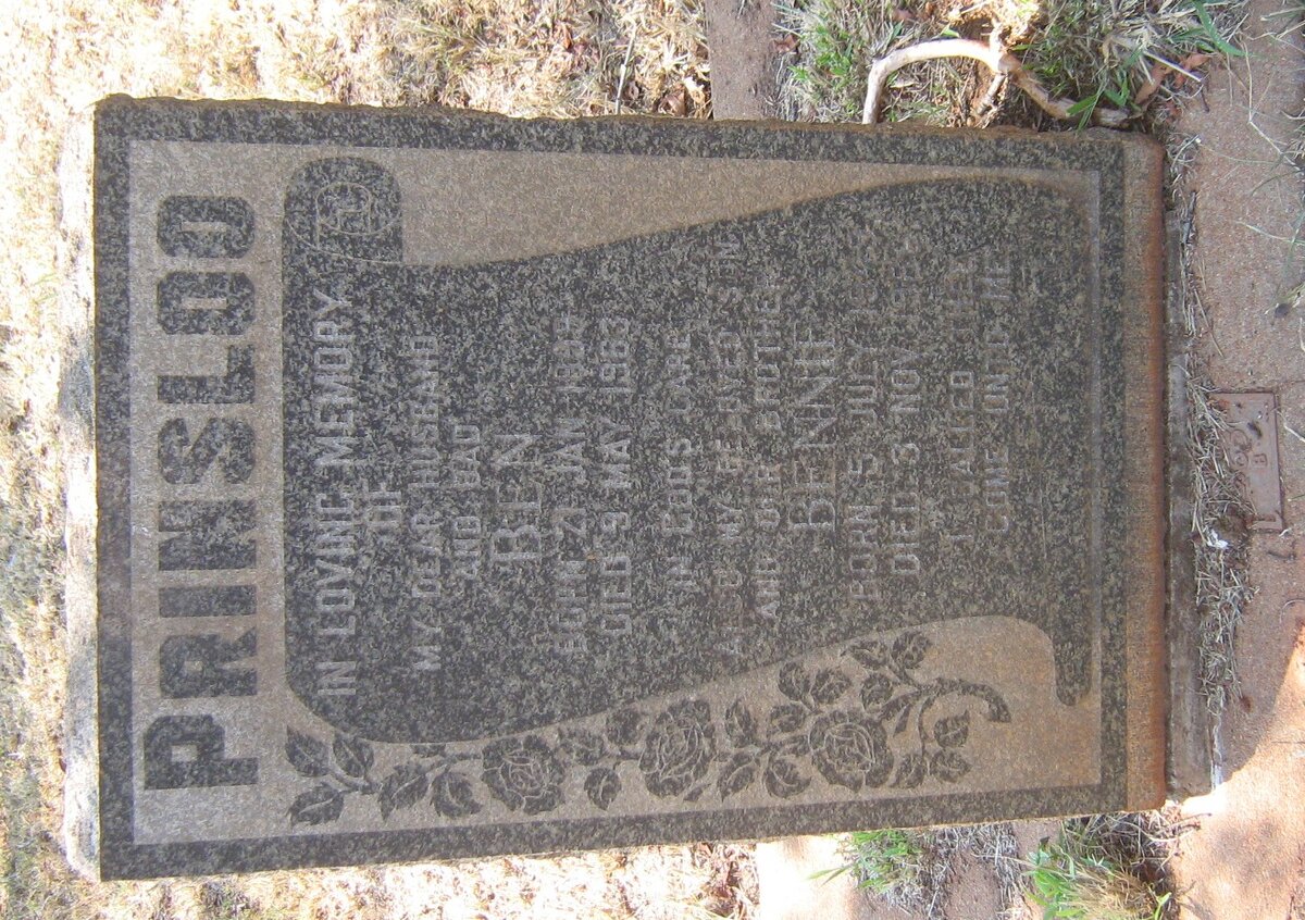 PRINSLOO Ben 1899-1963 :: PRINSLOO Bennie 19??-19??