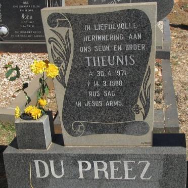 PREEZ Theunis, du 1971-1988