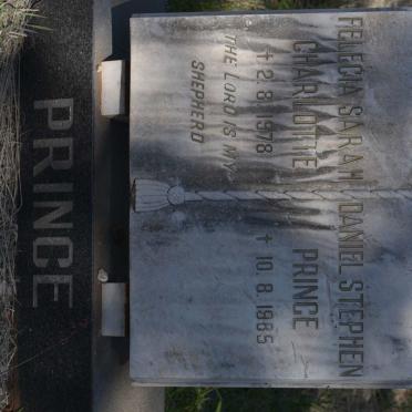 PRINCE Daniel Stephen -1985 &amp; Felecia Sarah Charlotte -1978