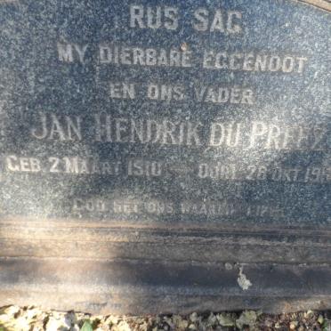 PREEZ Jan Hendrik, du 1910-1954