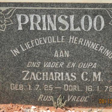 PRINSLOO Zacharias C.M. 1925-1978