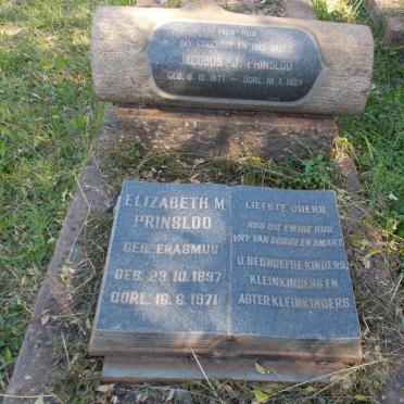 PRINSLOO Jacobus J. 1877-1957 &amp; Elizabeth M. ERASMUS 1897-1971