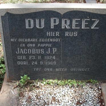 PREEZ Jacobus J.P., du 1924-1968