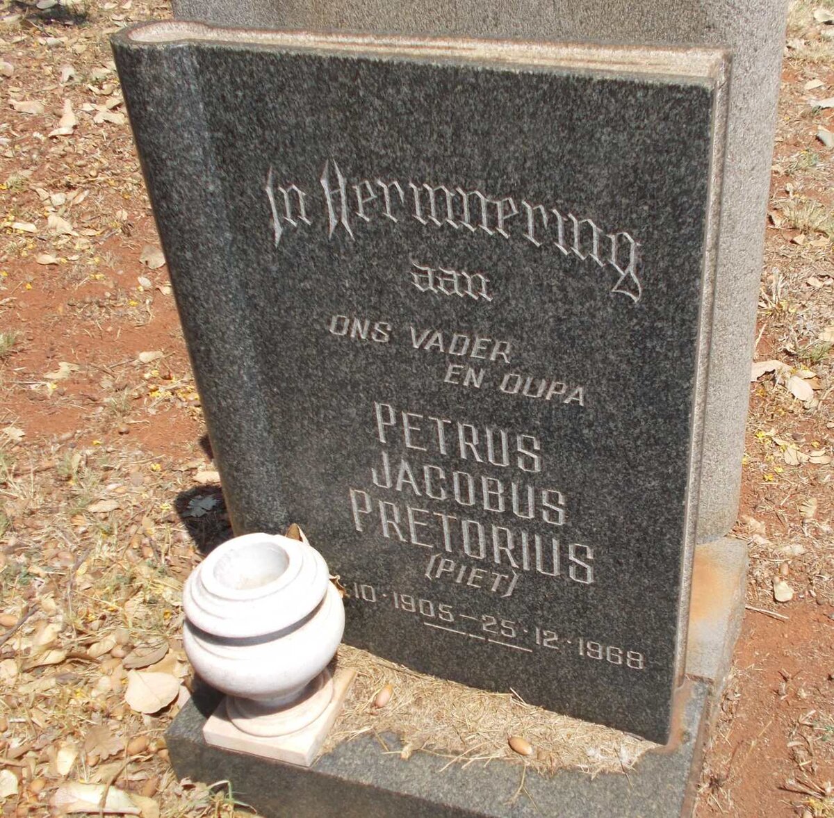 PRETORIUS Petrus Jacobus 1905-1968