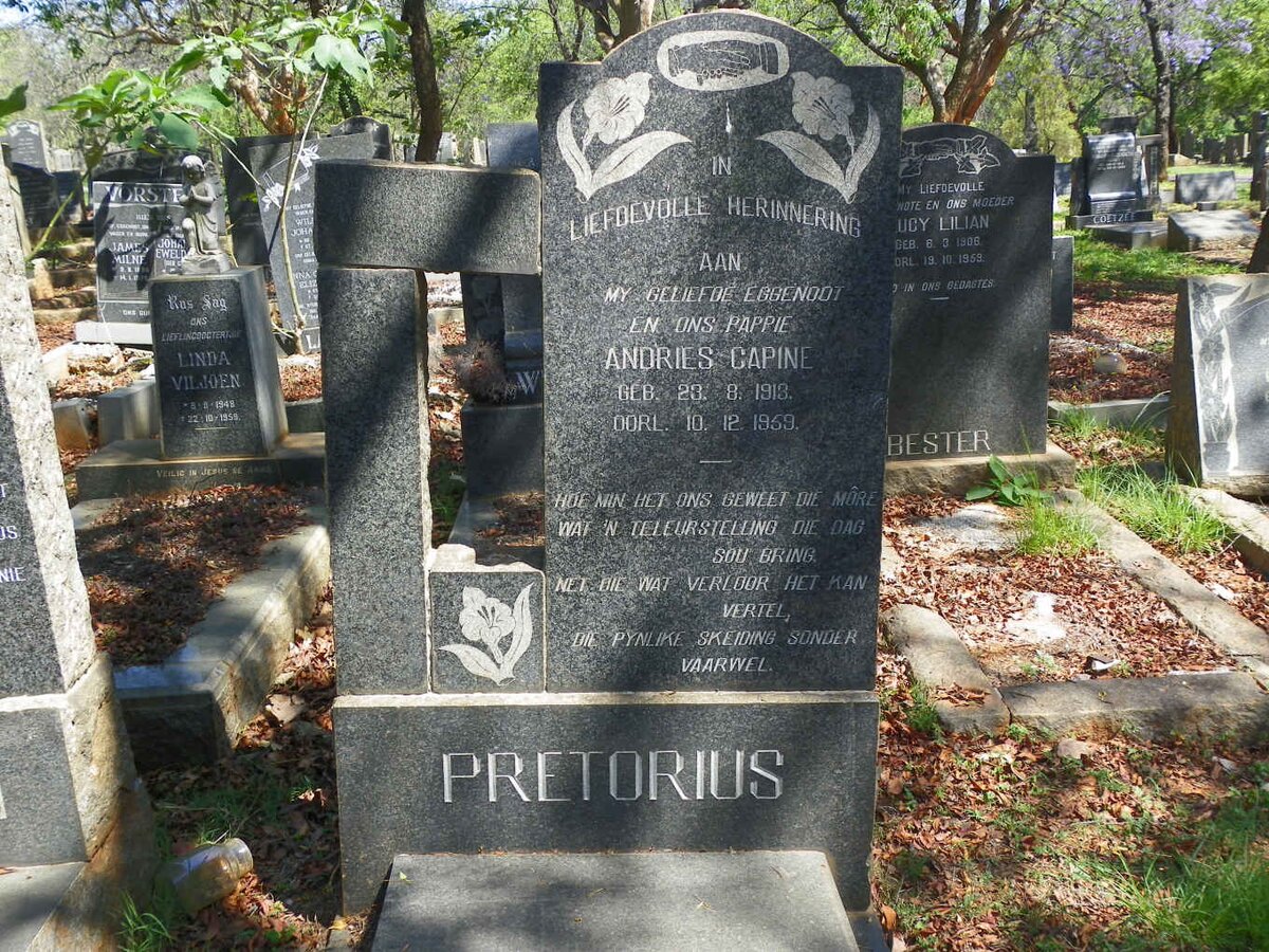 PRETORIUS Andries Capine 1913-1959