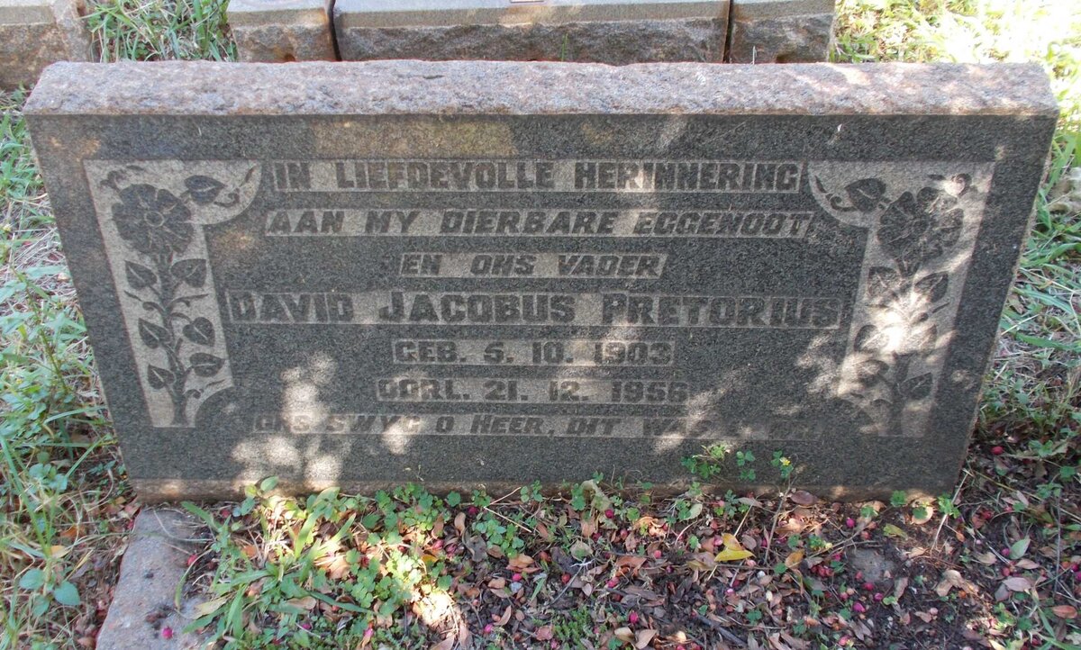 PRETORIUS David Jacobus 1903-1956