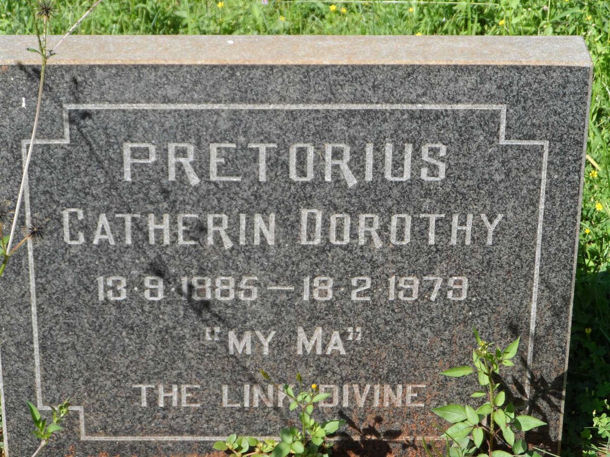 PRETORIUS Catherin Dorothy 1885-1979