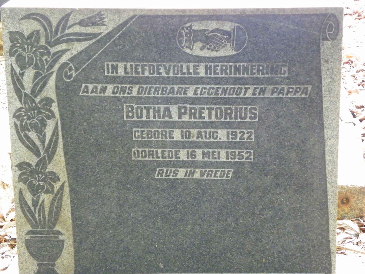 PRETORIUS Botha 1922-1952