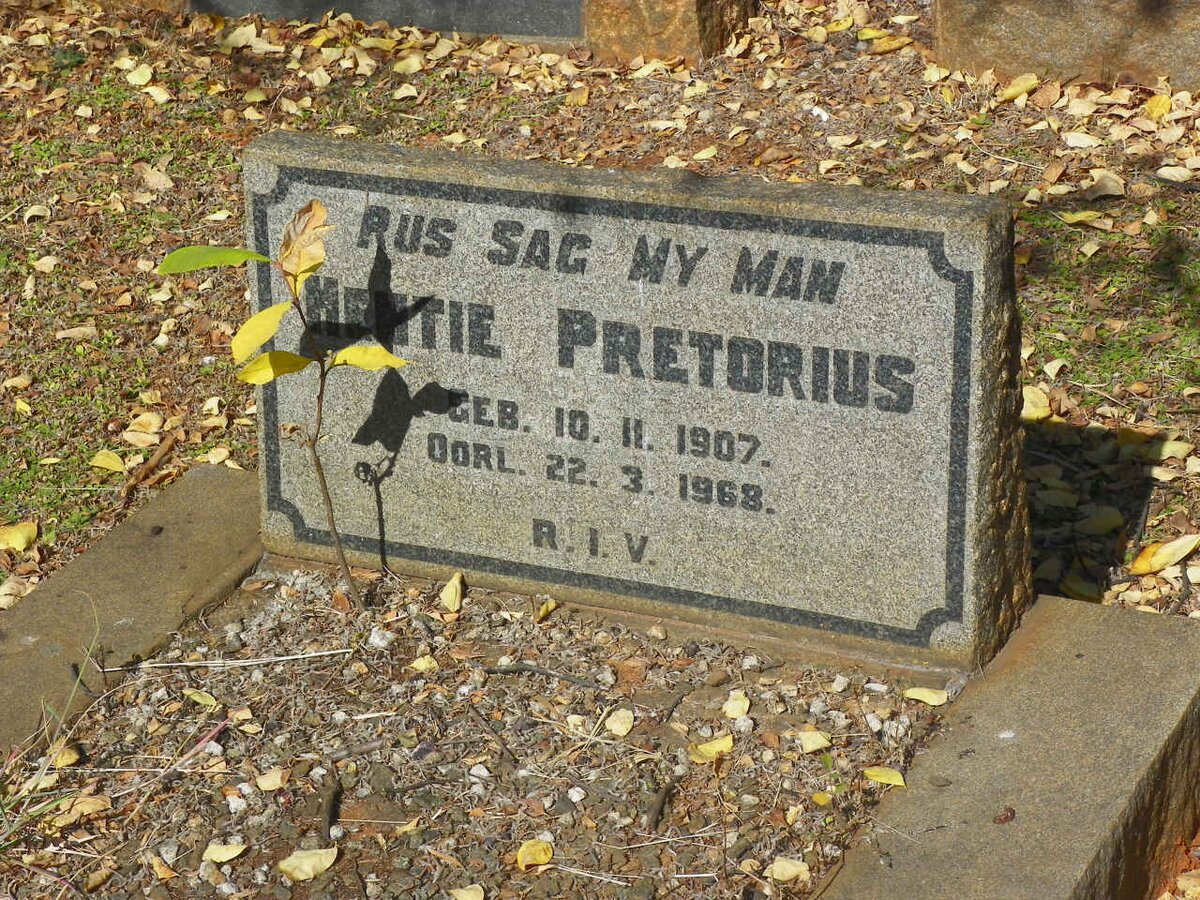 PRETORIUS Hentie 1907-1968