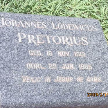 PRETORIUS Johannes Lodewicus 1913-1985