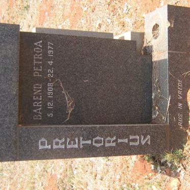 PRETORIUS Barend Petroa 1908-1977