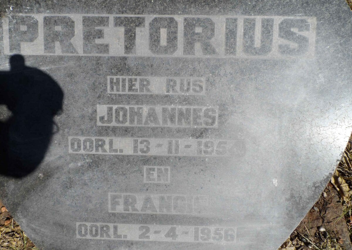 PRETORIUS Johannes -1954 :: PRETORIUS Francis -1956