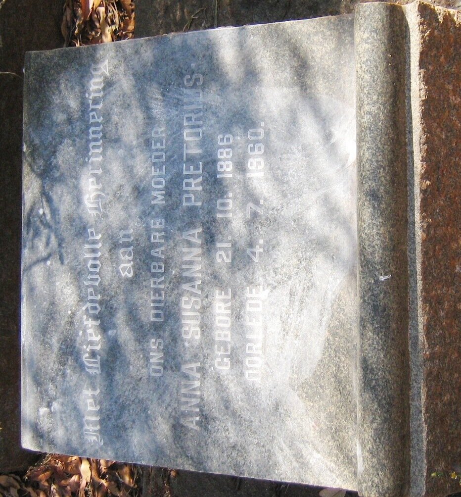 PRETORIUS Anna Susanna 1886-1960