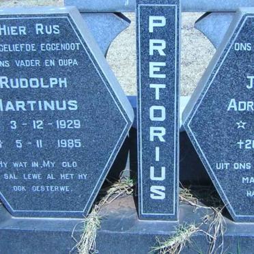 PRETORIUS Rudolph Martinus 1929-1985 &amp; Johanna Adriana NAGEL 1934-1992