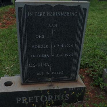 PRETORIUS C.S. 1924-1990