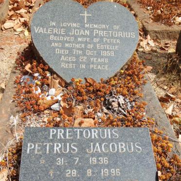 PRETORIUS Petrus Jacobus 1936-1996 &amp; Valerie Joan -1959