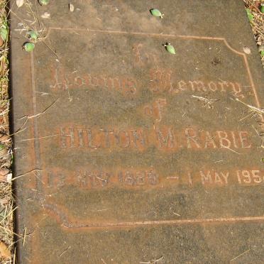 RABIE Hilton M. 1888-1954