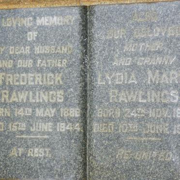 RAWLINGS Frederick 1888-1944 &amp; Lydia Maria 1891-1966