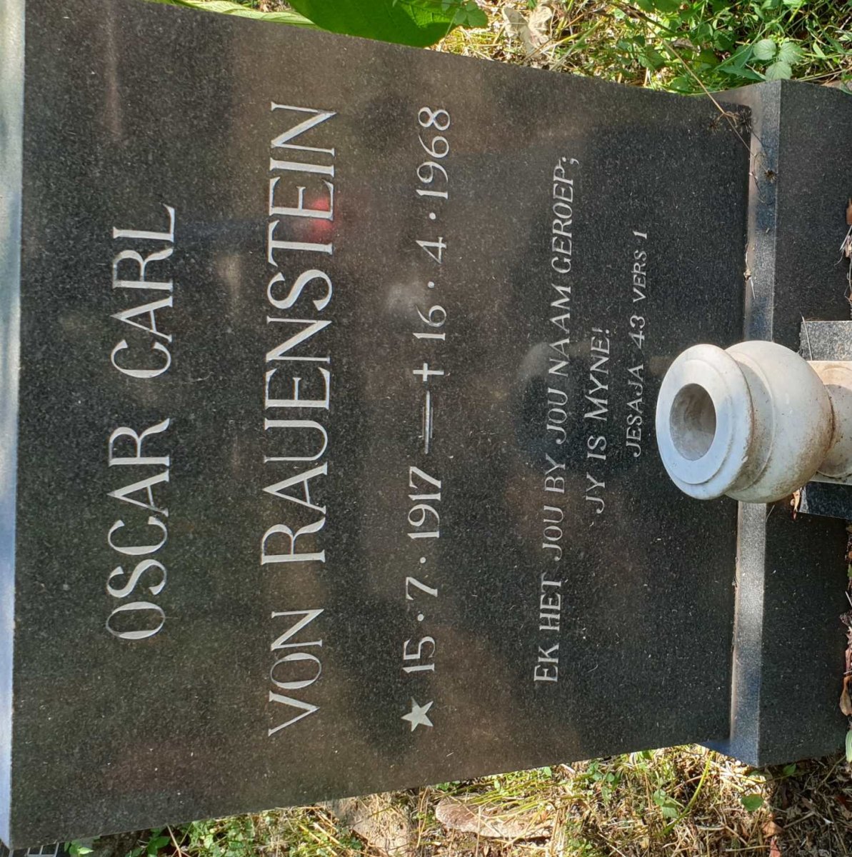 RAUENSTEIN Oscar Carl, von 1917-1968