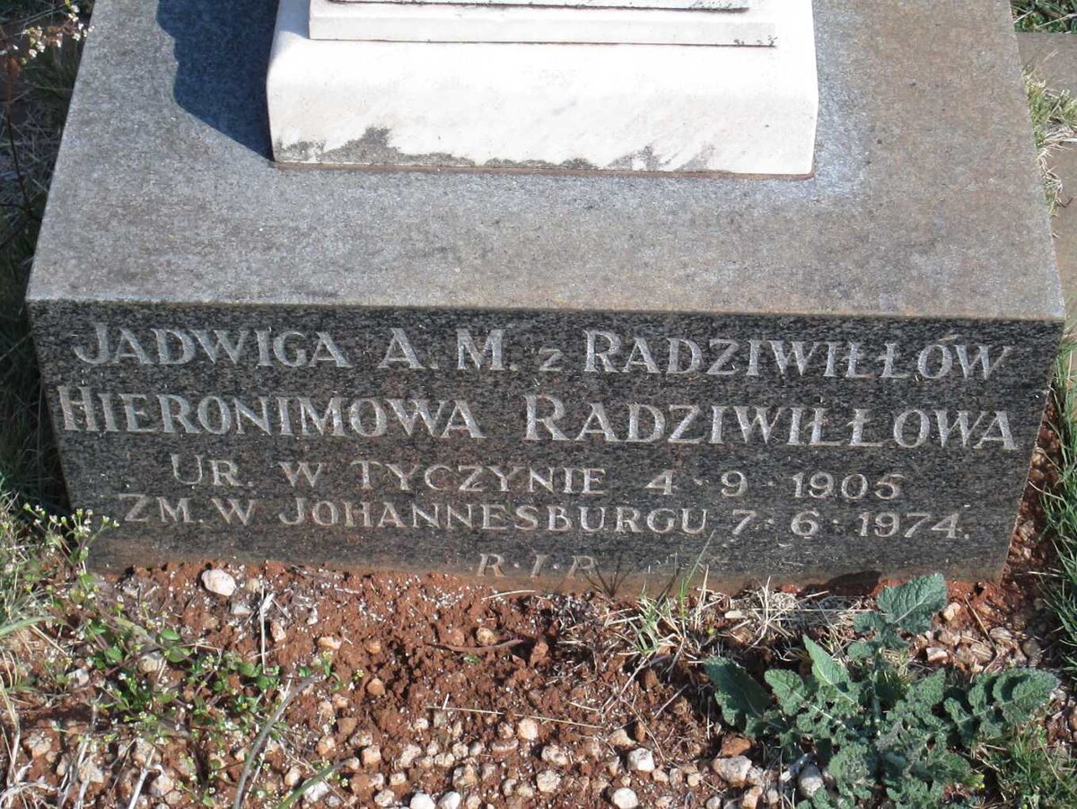 RADZIWILLOW Jadwiga A.M. :: RADZIWILLOWA Hieronimowa 1905-1974