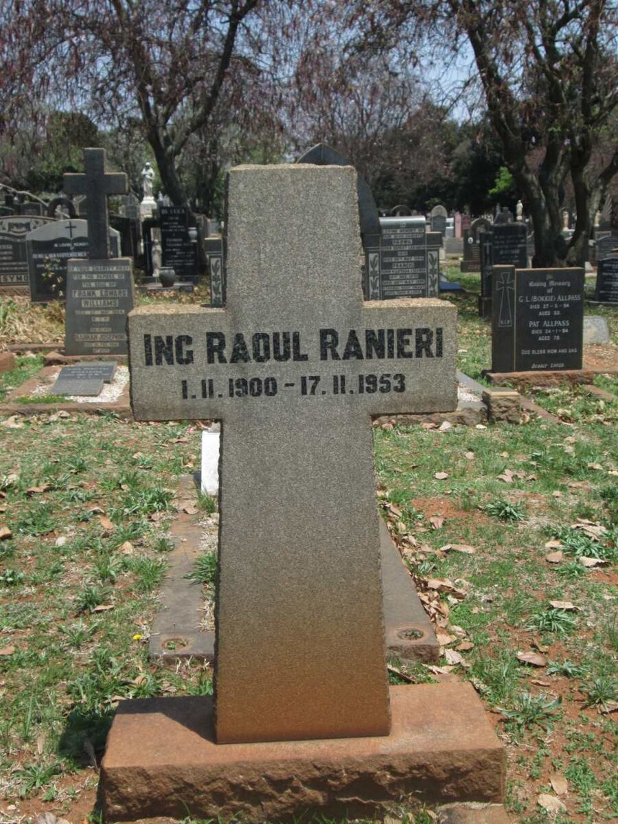 RANIERI Ing Raoul 1900-1953