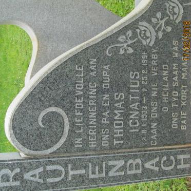 RAUTENBACH Thomas Ignatius 1933-1991