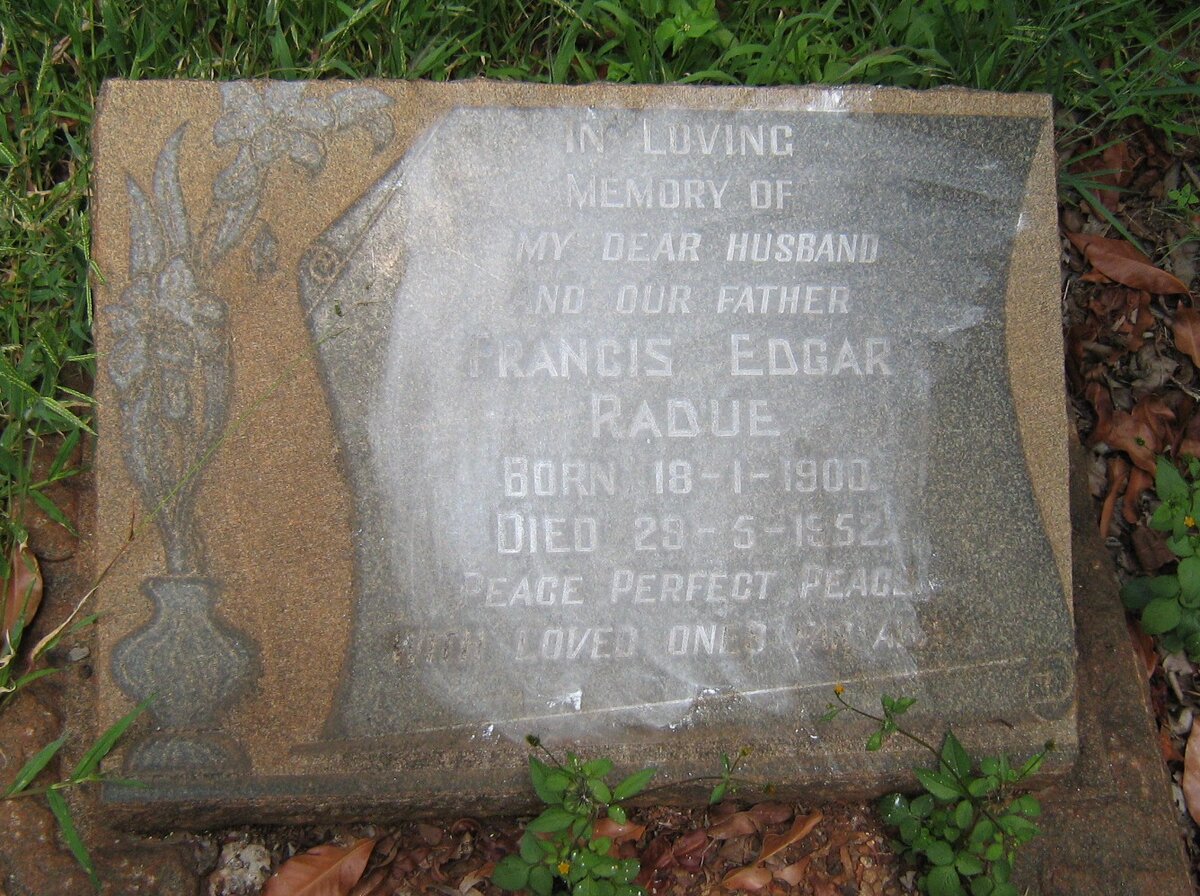 RADUE Francis Edgar 1900-1952