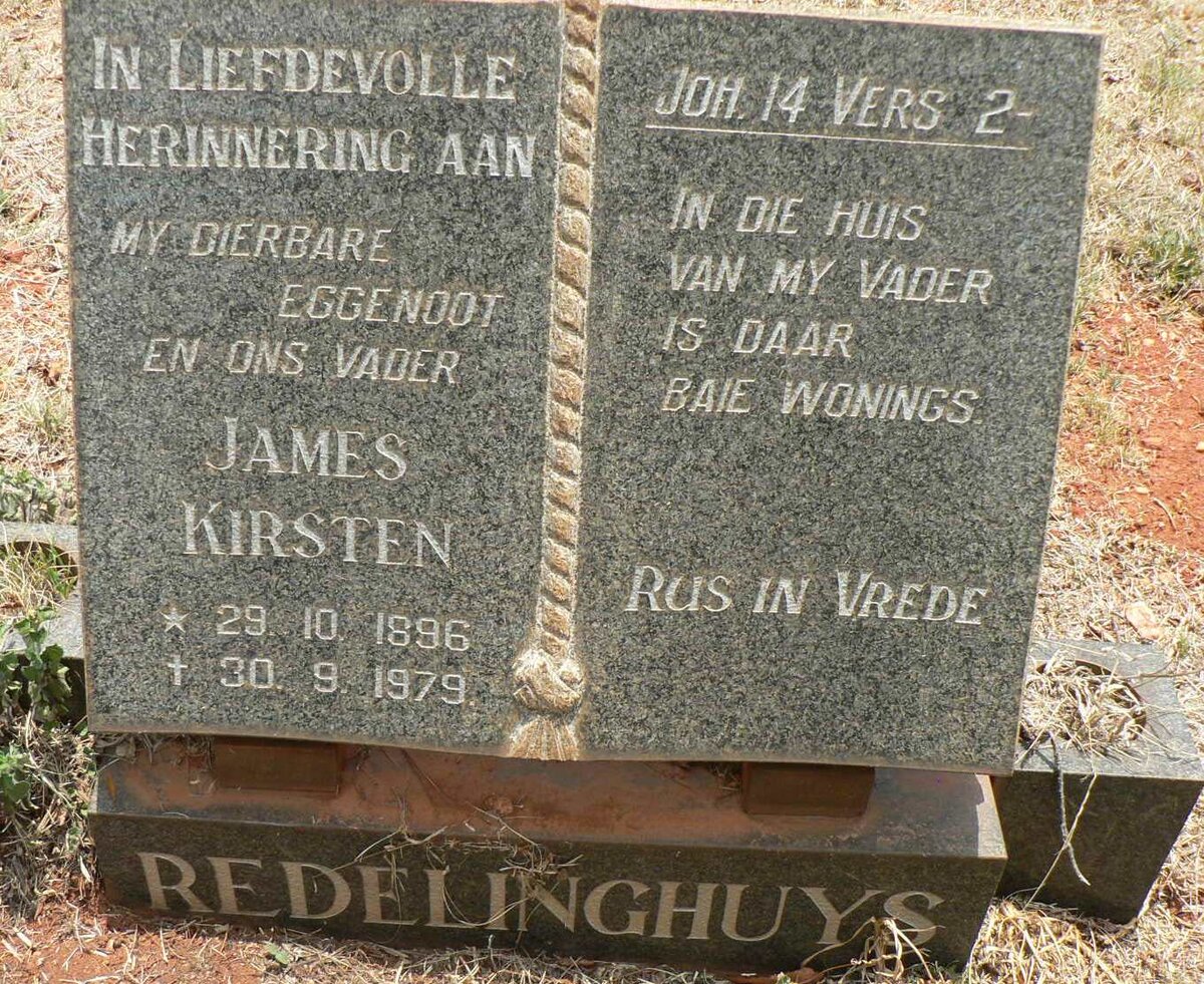 REDELINGHUYS James Kirsten 1896-1979