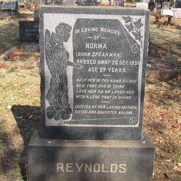 REYNOLDS Norma nee SPEAKMAN -1951