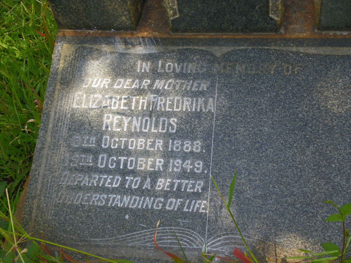 REYNOLDS Elizabeth Fredrika 1888-1949