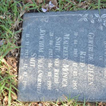 REED Gertrude Eileen nee BROOK 1893-1955 :: SMIT Joachim Paul 1923-1999