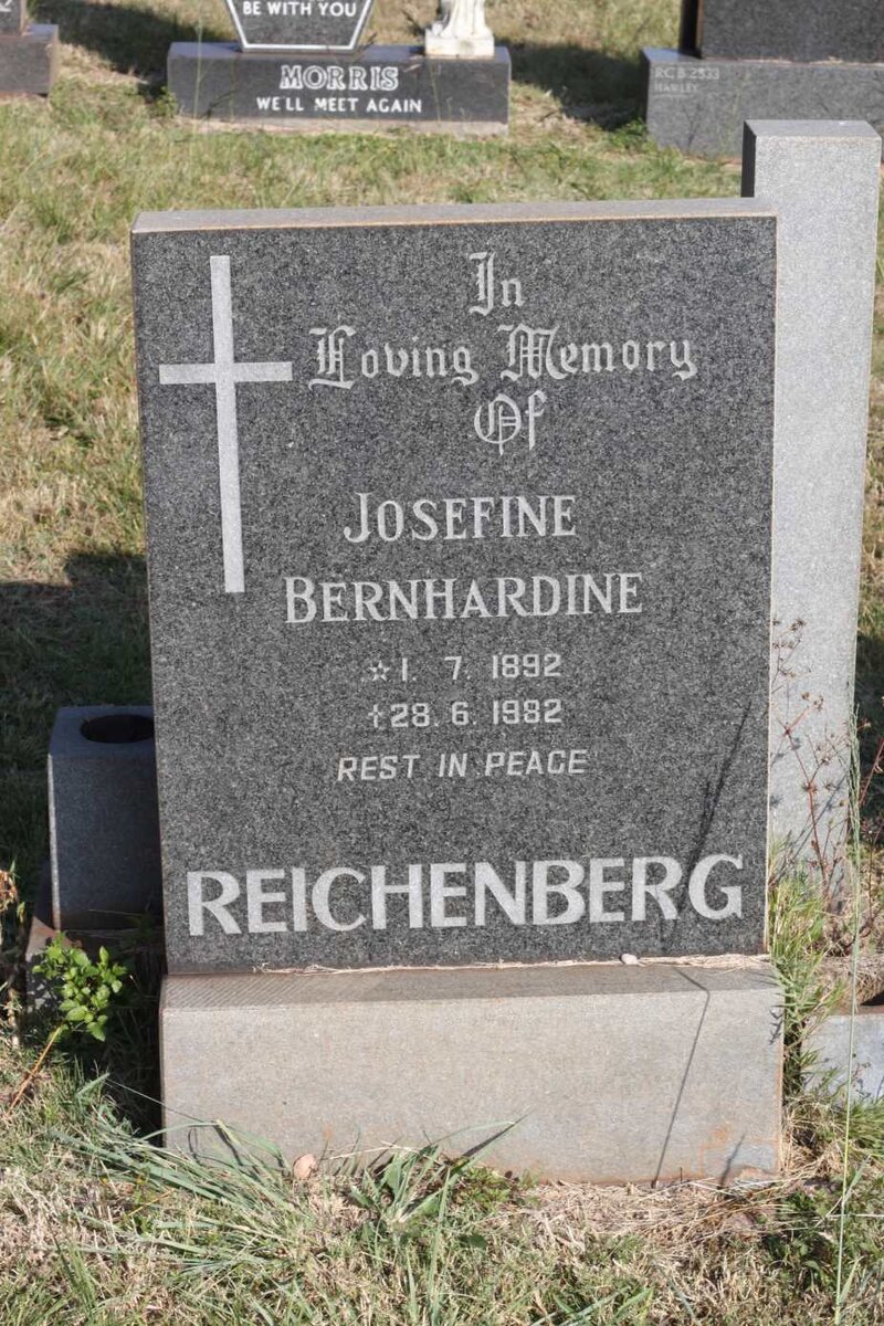 REICHENBERG Josefine Bernhardine 1892-1982