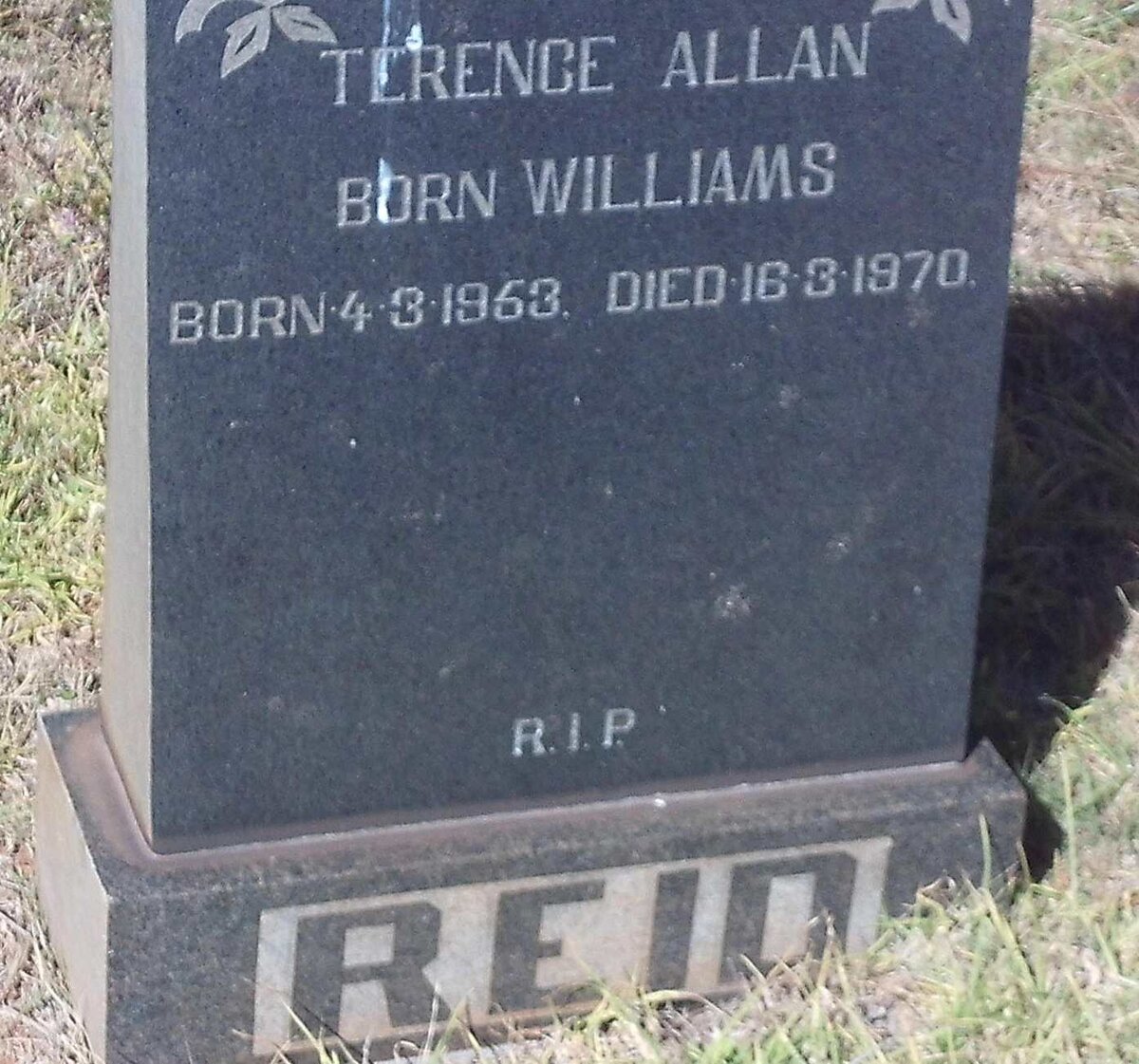 REID Terence Allan nee WILLIAMS 1953-1970
