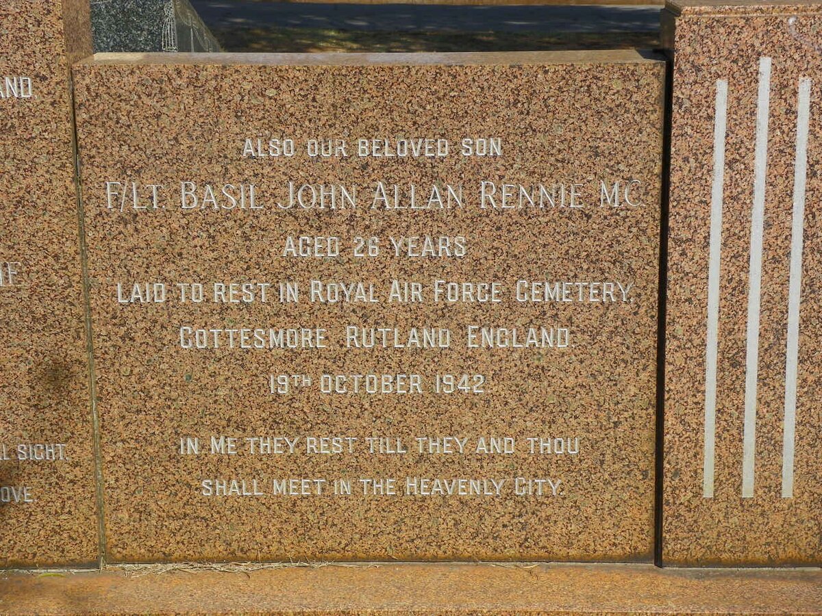 RENNIE Basil John Allan -1942