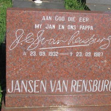 RENSBURG J.C., Jansen van 1932-1987