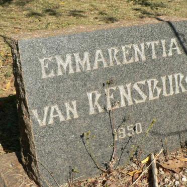 RENSBURG Emmarentia, van 1950-1950
