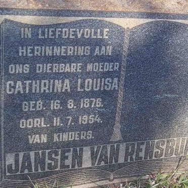 RENSBURG Cathrina Louisa, Jansen van 1876-1954