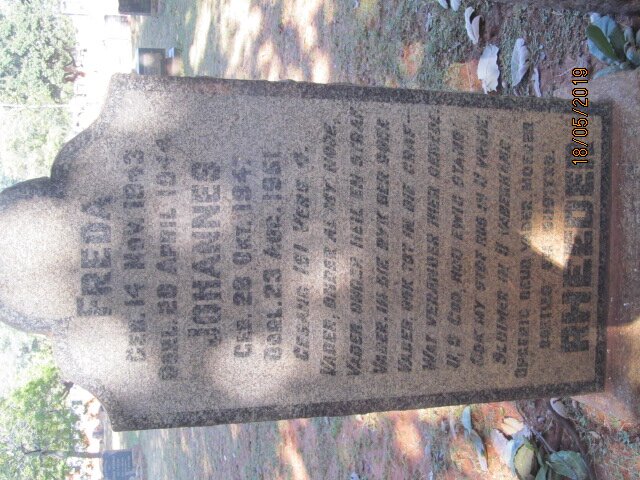 RHEEDER Freda 1943-1944 :: RHEEDER Johannes 1947-1951