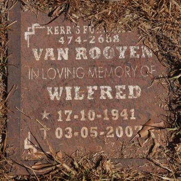 ROOYEN Wilfred, van 1941-2007