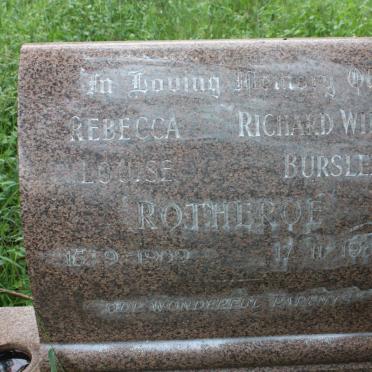 ROTHEROE Richard William Burslem -1952 &amp; Rebecca Louise -1959